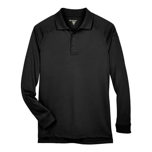Custom Harriton Men's Advantage Long Sleeve Tactical Polo