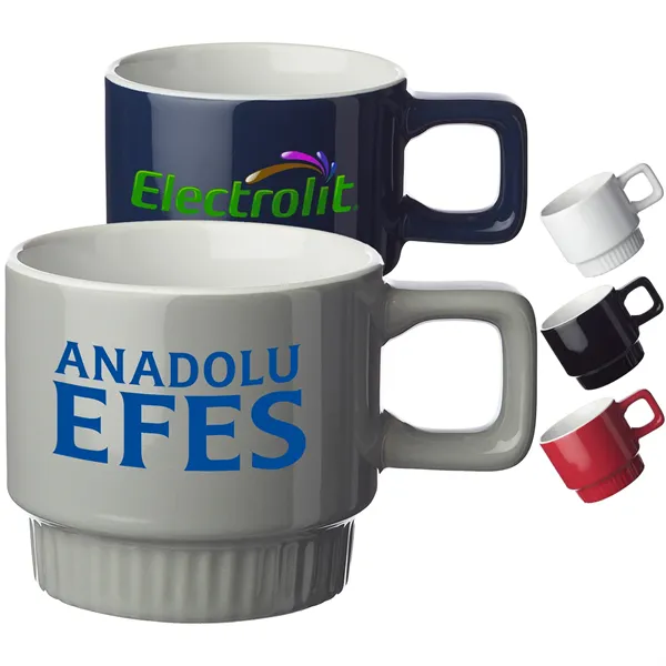 10 oz. Ceramic Stack-N-Sip Mug - 10 oz. Ceramic Stack-N-Sip Mug - Image 0 of 7