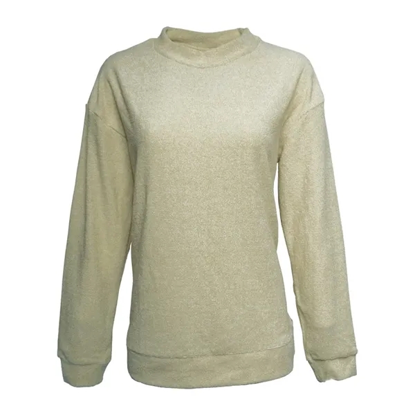 J. America Women's Weekend Terry Mock Neck Pullover - J. America Women's Weekend Terry Mock Neck Pullover - Image 2 of 3