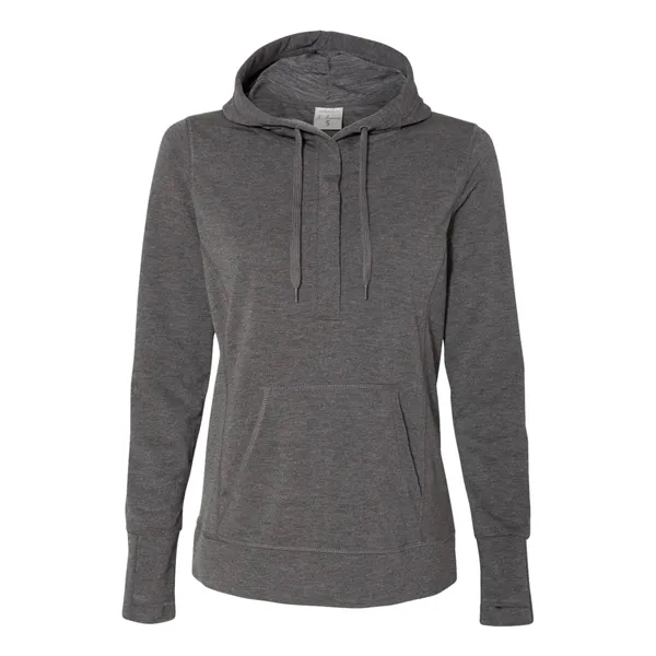 J. America Women's Omega Stretch Snap-Placket Hooded Swea...