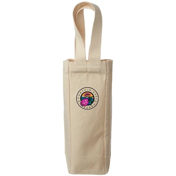 Canvas Wine Tote Bag for Single Bottle - Canvas Wine Tote Bag for Single Bottle - Image 1 of 4