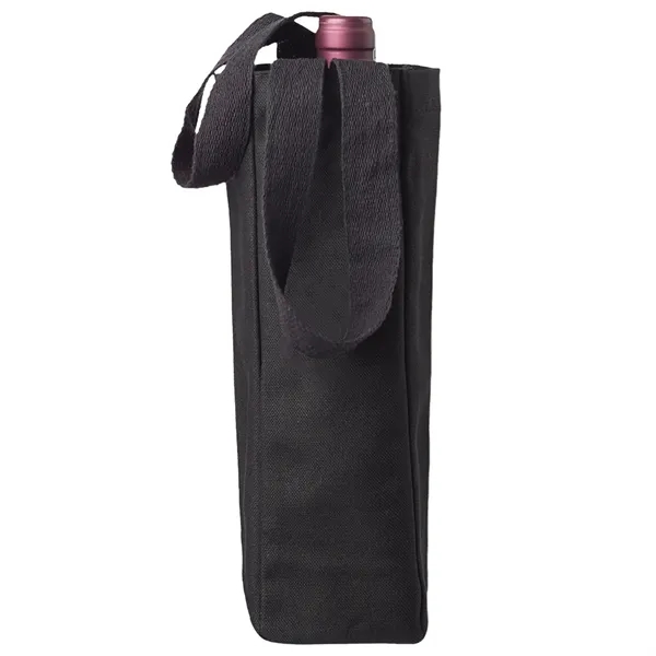 Canvas Wine Tote Bag for Single Bottle - Canvas Wine Tote Bag for Single Bottle - Image 2 of 4