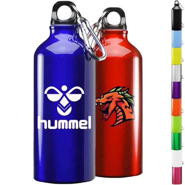 20 oz. Aluminum Sports Bottle w/ Carabiner - 20 oz. Aluminum Sports Bottle w/ Carabiner - Image 0 of 15