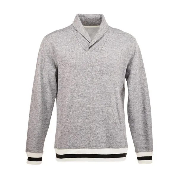 J. America Men's Peppered Fleece Shawl Collar Sweatshirt - J. America Men's Peppered Fleece Shawl Collar Sweatshirt - Image 0 of 1
