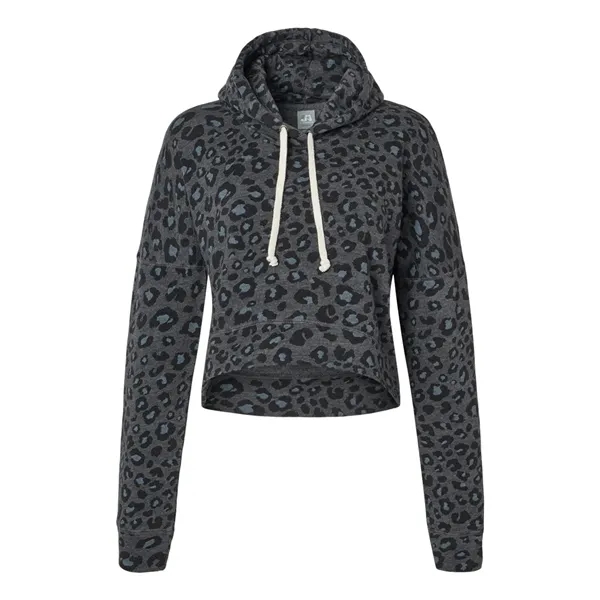 J. America Women's Crop Hooded Sweatshirt - J. America Women's Crop Hooded Sweatshirt - Image 1 of 14