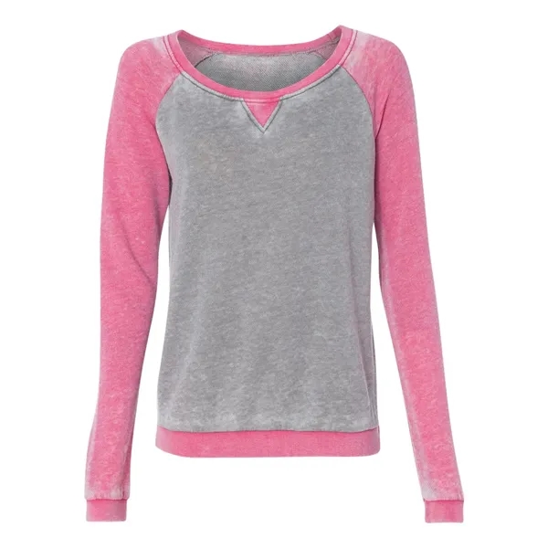 J. America Women's Zen Fleece Raglan Sweatshirt - J. America Women's Zen Fleece Raglan Sweatshirt - Image 7 of 9