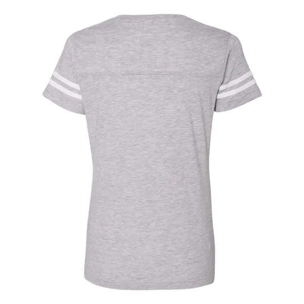 LAT Women's Football V-Neck Fine Jersey Tee - LAT Women's Football V-Neck Fine Jersey Tee - Image 10 of 26