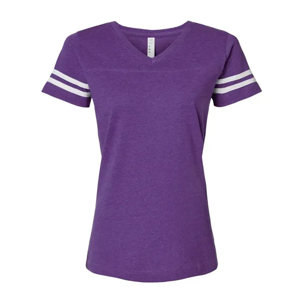 LAT Women's Football V-Neck Fine Jersey Tee - LAT Women's Football V-Neck Fine Jersey Tee - Image 15 of 26