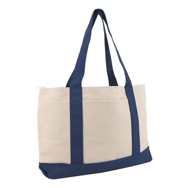 Liberty Bags Large Zippered Cotton Canvas Tote - Liberty Bags Large Zippered Cotton Canvas Tote - Image 2 of 4