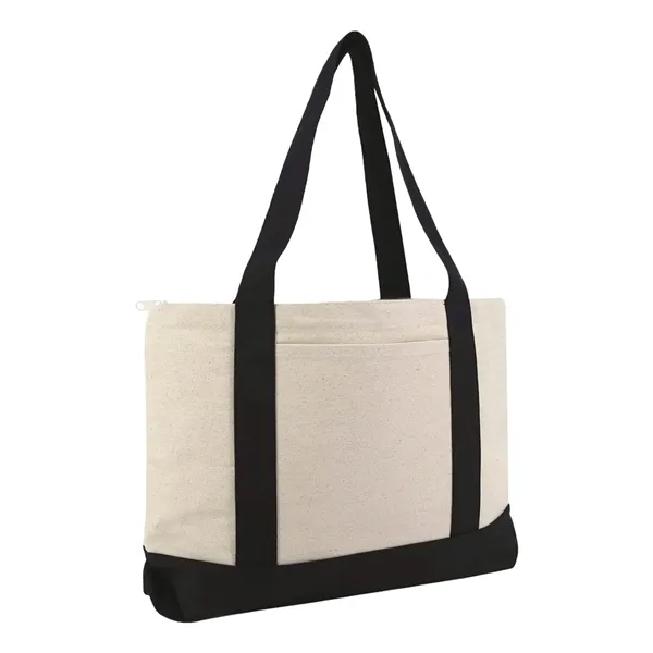 Custom Liberty Bags Large Zippered Cotton Canvas Tote
