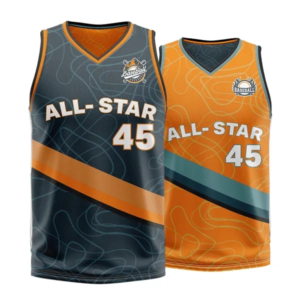 Unisex and Kids' Sublimation Reversible Basketball Jersey - - Unisex and Kids' Sublimation Reversible Basketball Jersey - - Image 0 of 9