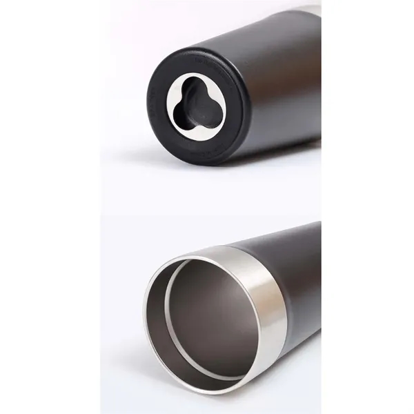 Durable Travel Coffee Beer Stainless Steel Mug with Opener - Durable Travel Coffee Beer Stainless Steel Mug with Opener - Image 3 of 4