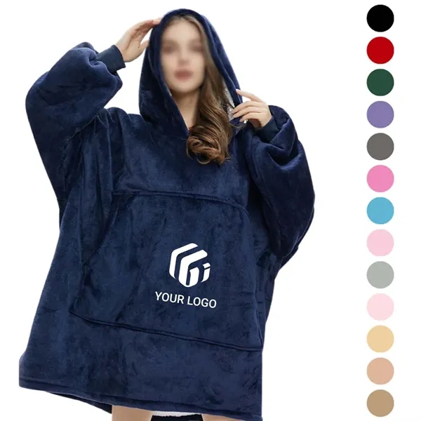 Winter camping home comfy cozy wearable blanket hoodie - Winter camping home comfy cozy wearable blanket hoodie - Image 0 of 4