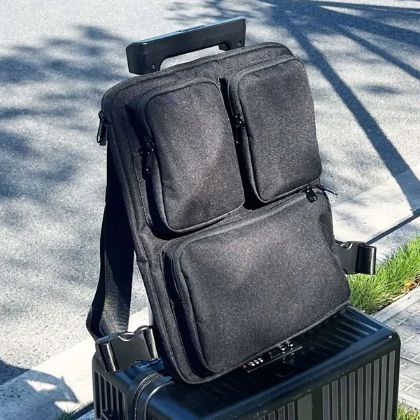 Travel compatible laptop bag luggage hanging organizer - Travel compatible laptop bag luggage hanging organizer - Image 2 of 4