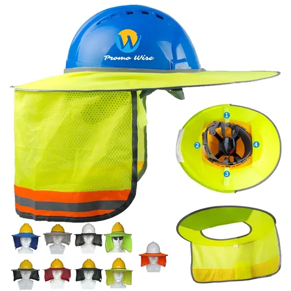 Lightweight Reflective Detachable Hard Hat Sun Shade Brim - Lightweight Reflective Detachable Hard Hat Sun Shade Brim - Image 0 of 9