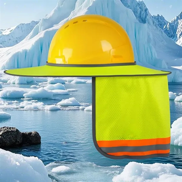Lightweight Reflective Detachable Hard Hat Sun Shade Brim - Lightweight Reflective Detachable Hard Hat Sun Shade Brim - Image 1 of 9