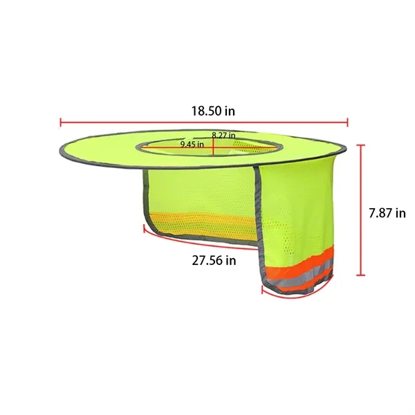 Lightweight Reflective Detachable Hard Hat Sun Shade Brim - Lightweight Reflective Detachable Hard Hat Sun Shade Brim - Image 8 of 9