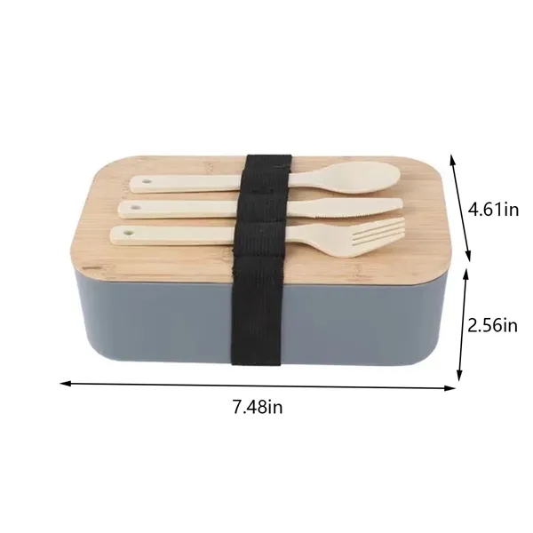 Bamboo stackable utensil adult kids food lunch bento box - Bamboo stackable utensil adult kids food lunch bento box - Image 1 of 4