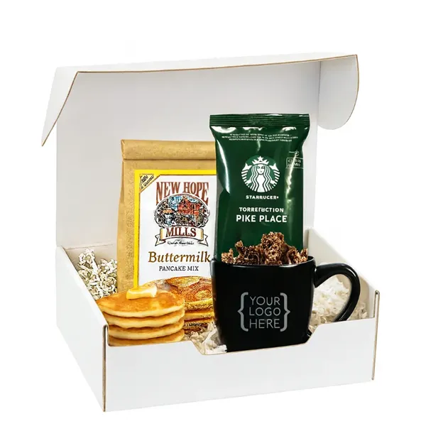 Pancake Breakfast Gift Box with Starbucks Coffee & Mug - Pancake Breakfast Gift Box with Starbucks Coffee & Mug - Image 0 of 3