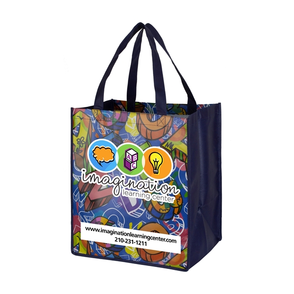 13" x 15" Full-Color Glossy Lamination Tote Bag WOODFILED