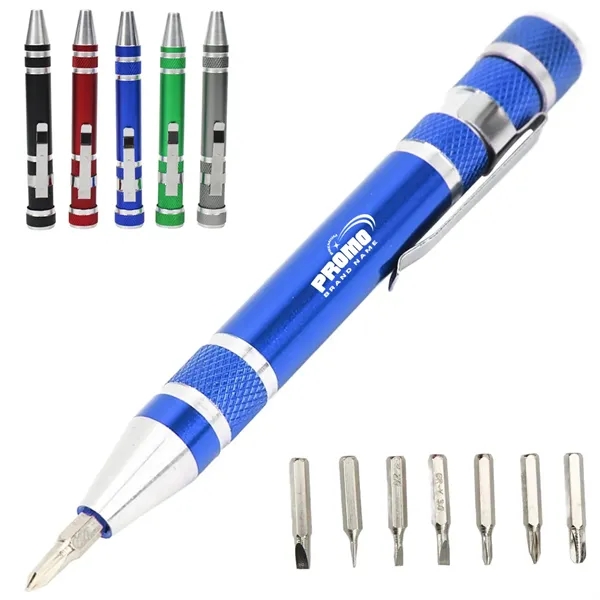 Multi Bit Precision Screwdriver Set with Aluminum Handle - Multi Bit Precision Screwdriver Set with Aluminum Handle - Image 0 of 5