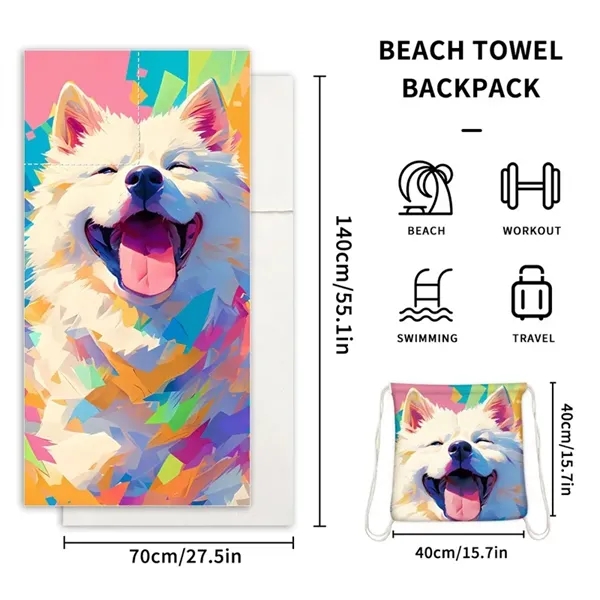 Two-In-One Printed Bath Towel - Two-In-One Printed Bath Towel - Image 2 of 4