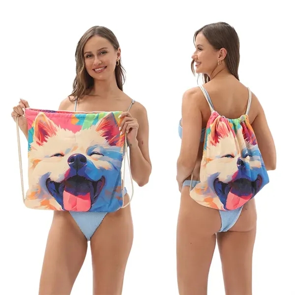 Two-In-One Printed Bath Towel - Two-In-One Printed Bath Towel - Image 3 of 4