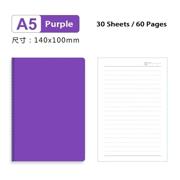 A5 Lined Notebook 30 Sheets/60 Pages - A5 Lined Notebook 30 Sheets/60 Pages - Image 15 of 16