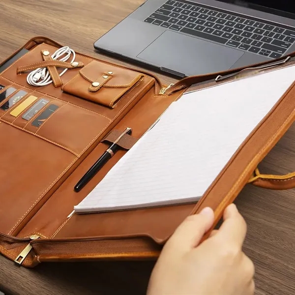 Lightweight laptop organizer folder PU leather portfolio - Lightweight laptop organizer folder PU leather portfolio - Image 4 of 4