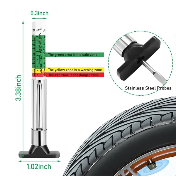 Premium Tire Tread Depth Gauge Gage - Premium Tire Tread Depth Gauge Gage - Image 3 of 3