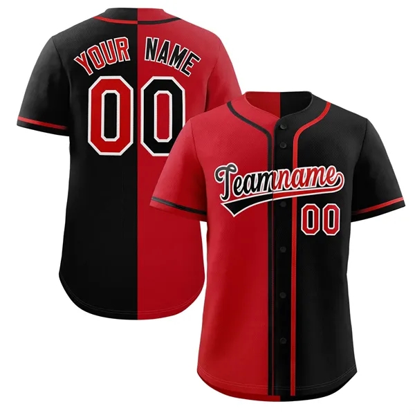 Custom Split Fashion Authentic Baseball Jersey for Men Women - Custom Split Fashion Authentic Baseball Jersey for Men Women - Image 0 of 3