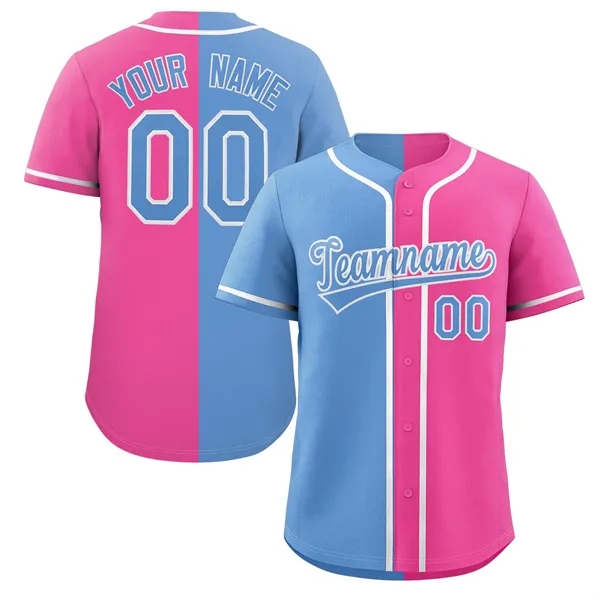 Custom Split Fashion Authentic Baseball Jersey for Men Women - Custom Split Fashion Authentic Baseball Jersey for Men Women - Image 1 of 3