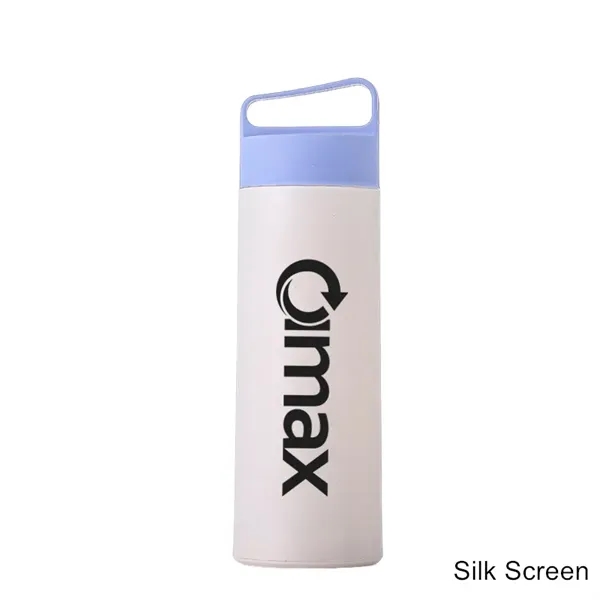 13.5 oz Glass Water Bottle with Plastic Handle Lid - 13.5 oz Glass Water Bottle with Plastic Handle Lid - Image 3 of 7