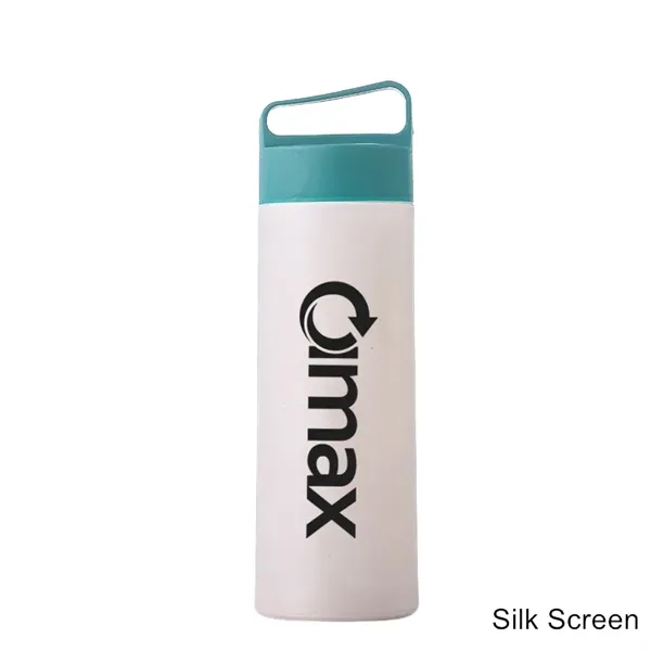 13.5 oz Glass Water Bottle with Plastic Handle Lid - 13.5 oz Glass Water Bottle with Plastic Handle Lid - Image 4 of 7