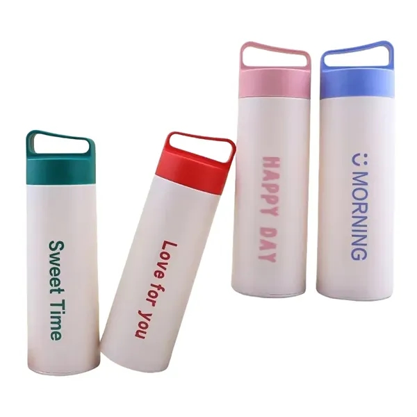 13.5 oz Glass Water Bottle with Plastic Handle Lid - 13.5 oz Glass Water Bottle with Plastic Handle Lid - Image 7 of 7