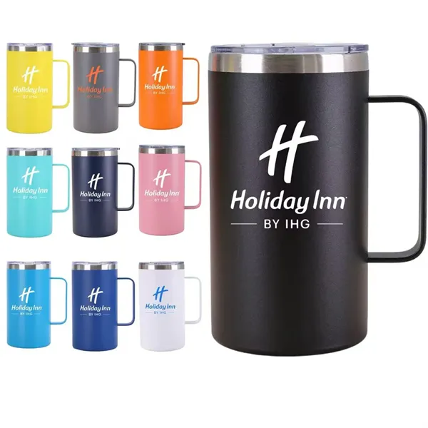 20oz. Custom Vacuum Insulated Travel Mug with Lid - 20oz. Custom Vacuum Insulated Travel Mug with Lid - Image 0 of 10