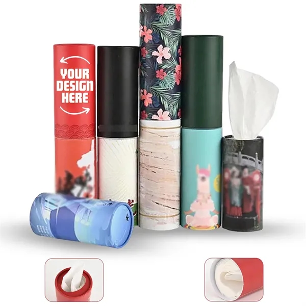 Convenient travel car cylinder holder with facial tissues - Convenient travel car cylinder holder with facial tissues - Image 0 of 4