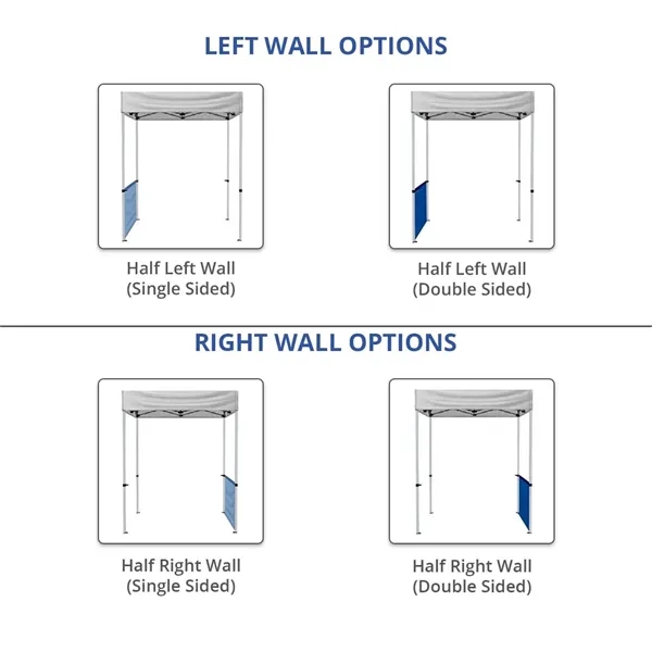 Premium 6 Ft Aluminum Tent, Full Back + Partial Side Walls - Premium 6 Ft Aluminum Tent, Full Back + Partial Side Walls - Image 2 of 3