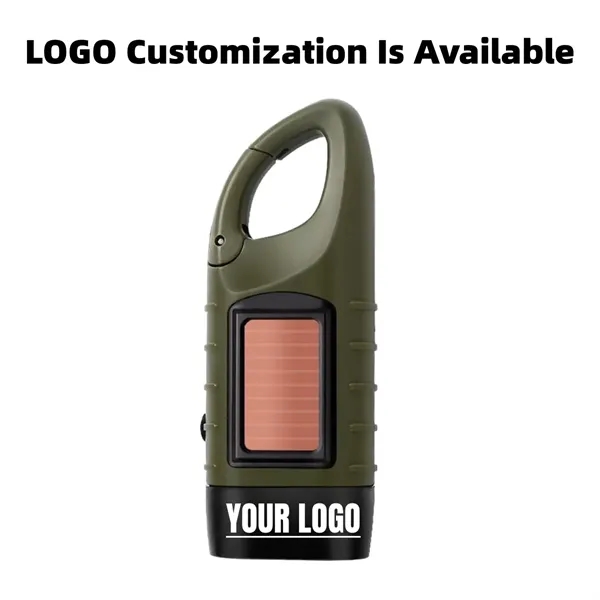 Rechargeable Hand Crank Solar Powered Flashlight - Rechargeable Hand Crank Solar Powered Flashlight - Image 0 of 4