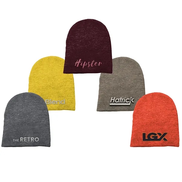 Custom Circular Knit Stretch Acrylic 2-Layer Beanie - Custom Circular Knit Stretch Acrylic 2-Layer Beanie - Image 5 of 6