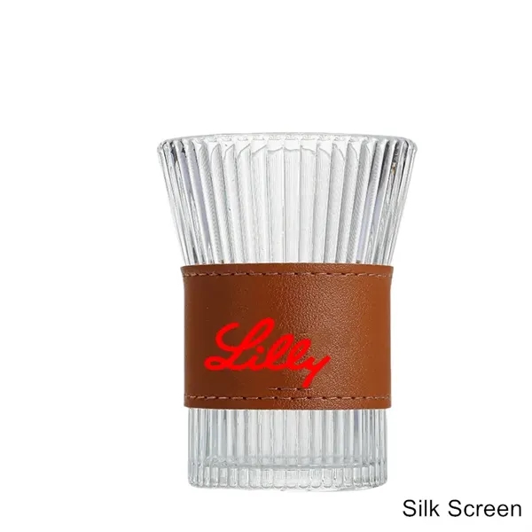 8/10 oz Japanese Style Accordion Ribbed Coffee Glass Cup - 8/10 oz Japanese Style Accordion Ribbed Coffee Glass Cup - Image 5 of 11