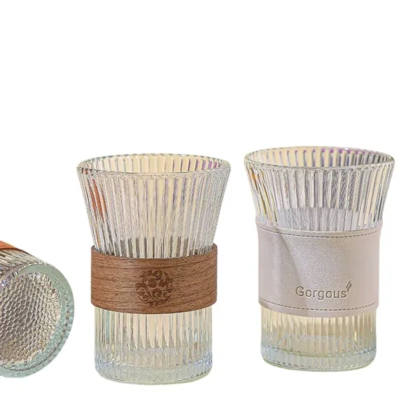 8/10 oz Japanese Style Accordion Ribbed Coffee Glass Cup - 8/10 oz Japanese Style Accordion Ribbed Coffee Glass Cup - Image 10 of 11