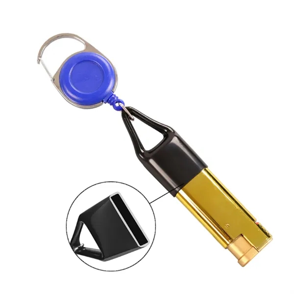 Retractable Lighter Holder with Carabiner Clip - Retractable Lighter Holder with Carabiner Clip - Image 3 of 7