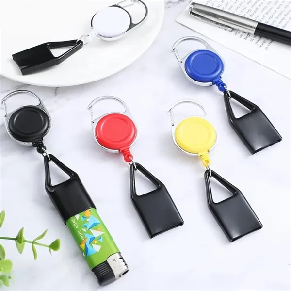 Retractable Lighter Holder with Carabiner Clip - Retractable Lighter Holder with Carabiner Clip - Image 7 of 7
