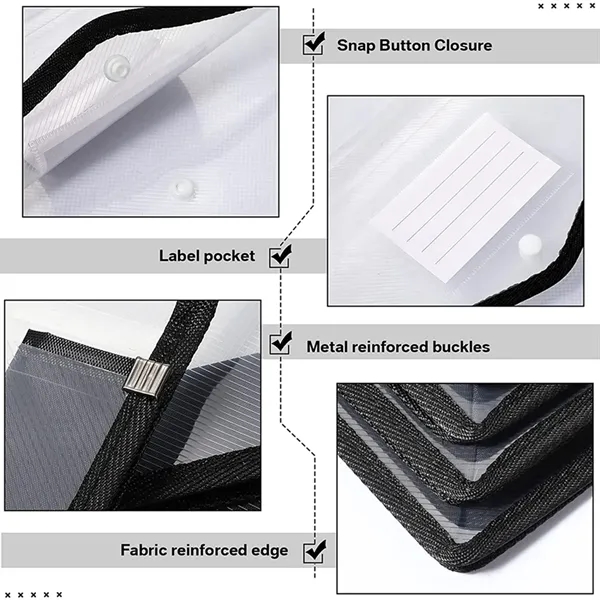 Documents Folder With Snap Closure And Pocket - Documents Folder With Snap Closure And Pocket - Image 4 of 4