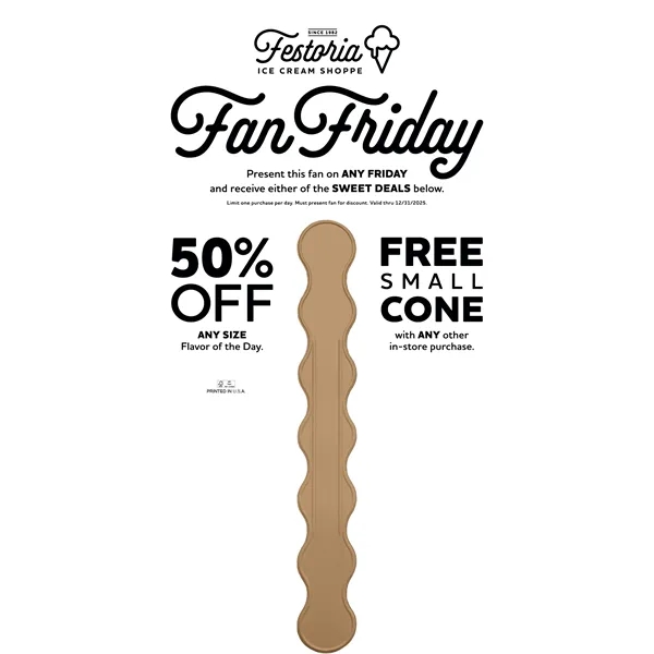 Skinner & Kennedy™ White Stock Fan - Skinner & Kennedy™ White Stock Fan - Image 3 of 4