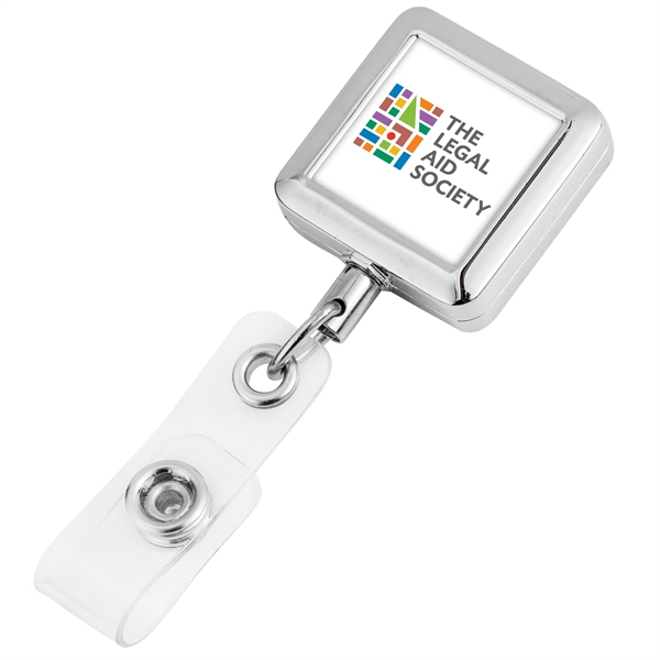 Square Metal Badge Reel