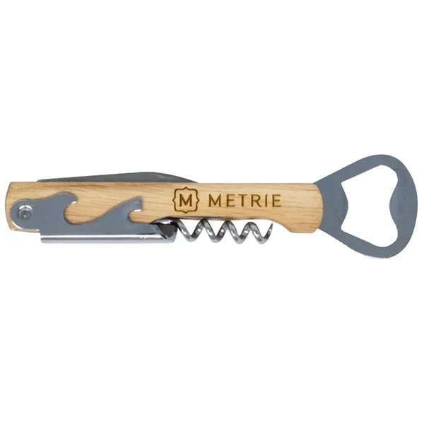 Bottle Opener/Corkscrew Combo Wood Bottle Opener - Bottle Opener/Corkscrew Combo Wood Bottle Opener - Image 1 of 2