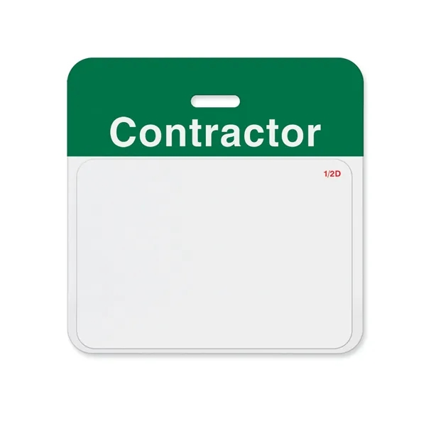 2-Part Expiring Badge Clip-On BACK PART, Contractor, Green - 2-Part Expiring Badge Clip-On BACK PART, Contractor, Green - Image 3 of 6