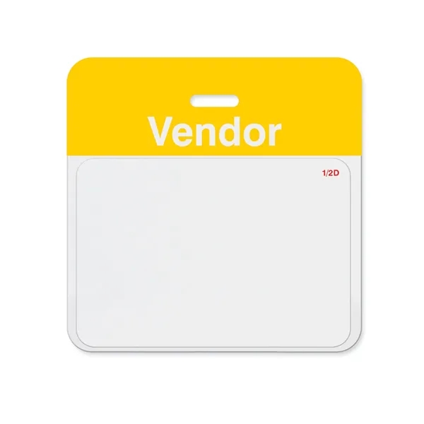 2-Part Expiring Badge Clip-On BACK PART, Vendor, Yellow - 2-Part Expiring Badge Clip-On BACK PART, Vendor, Yellow - Image 3 of 6